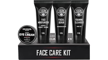 Kit de cuidado facial para hombre.