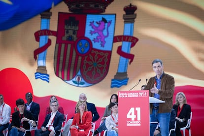 Pedro Snchez, durante su intervencin en la clausura del Congreso Federal este domingo en Sevilla.