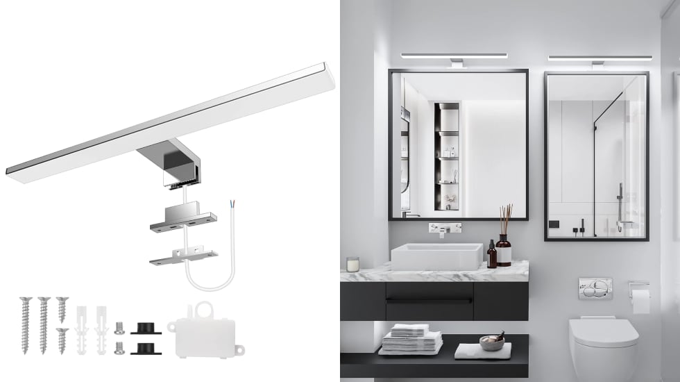 Lámpara para el espejo del baño.