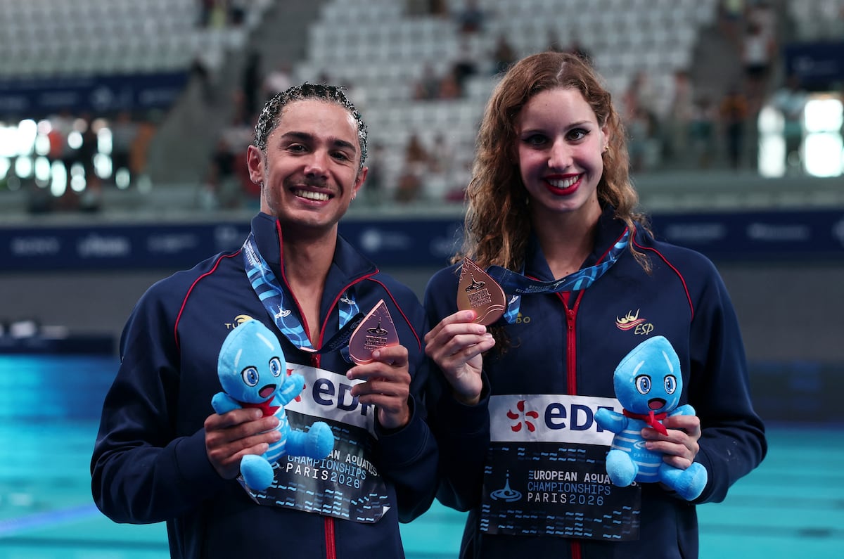 España suma dos bronces más en la jornada de solos libres del Europeo de natación artística en París