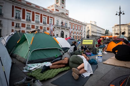 Acampada sol vivienda
