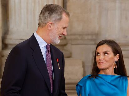 Los Reyes, este miércoles durante los actos de celebración del décimo aniversario de su reinado.