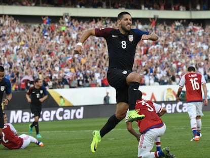 Clint Dempsey, tras anotar el gol contra Paraguay.