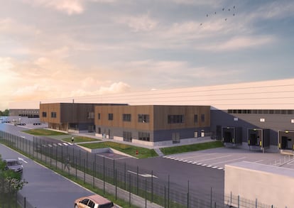 Recreación de la nave logística que Valfondo construye en Valenciennes (Francia). CEDIDA POR LA EMPRESA