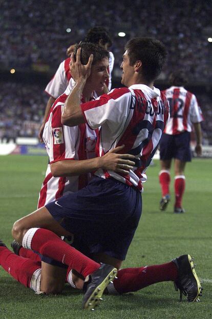 (25/8/2001) Partido de Liga. Segunda División. Estadio Vicente Calderón. Atlético de Madrid vs Jaén (2-0). Primer gol de Fernando Torres en el Vicente Calderón.