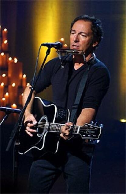 Bruce Springsteen, en un momento de su actuación.