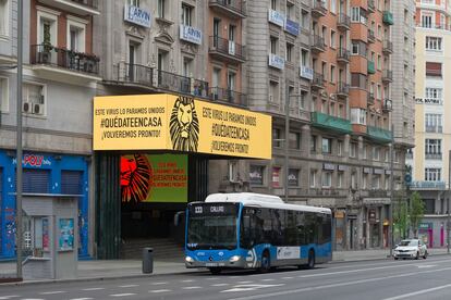 Gran Vía durante el aislamiento.
