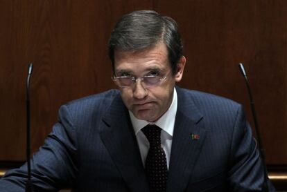 Pedro Passos Coelho en el parlamento.