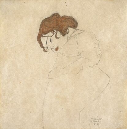 'Muchacha dormida' de Egon Schiele.