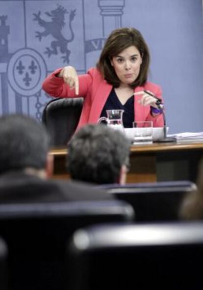 La vicepresidenta del Gobierno, Soraya S&aacute;enz de Santamar&iacute;a.