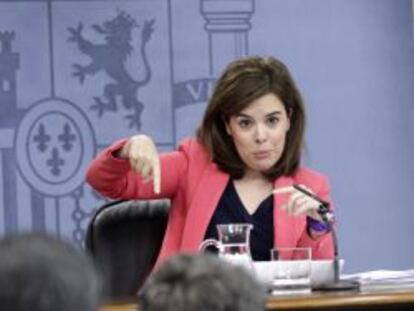 La vicepresidenta del Gobierno, Soraya S&aacute;enz de Santamar&iacute;a.