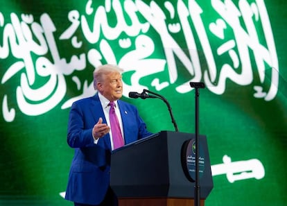 Donald Trump, este martes, en Riad, durante su visita a Arabia Saudí. 