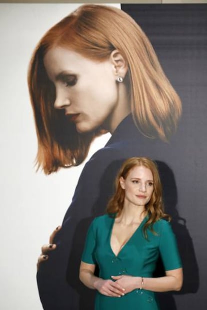 La actriz Jessica Chastain, en Madrid.