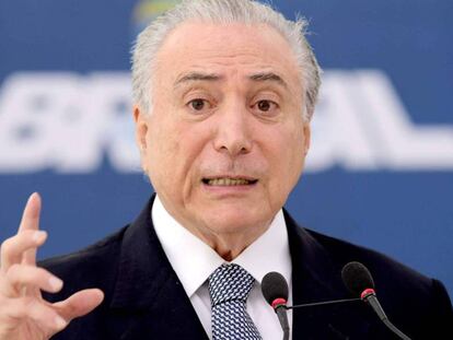 Michel Temer no Palácio do Planalto na quarta-feira.