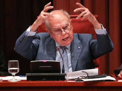 Jordi Pujol en una comparecencia en el Parlament en 2014