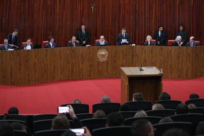 Plenário do TSE no primeiro dia do julgamento de Dilma e Temer