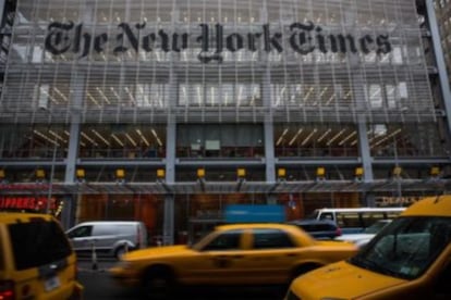 Fachada de la sede de The New York Times, en Nueva York.