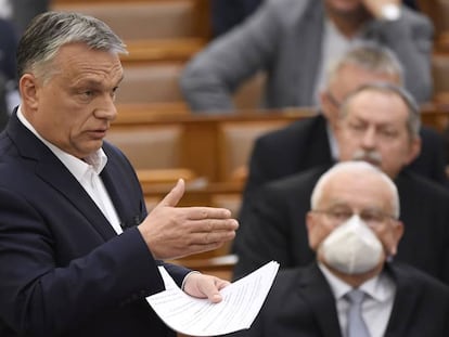 El primer ministro de Hungría, Viktor Orban, en el Parlamento, en Budapest, el pasado 23 de marzo. 