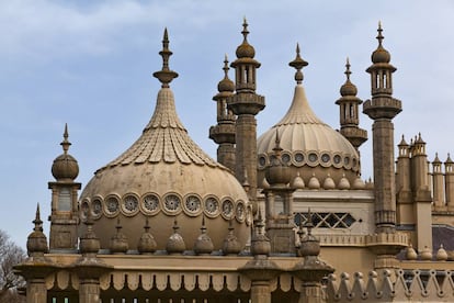 Detalle de el palacio Royal Pavilion, icono de la ciudad de Brighton (Reino Unido).