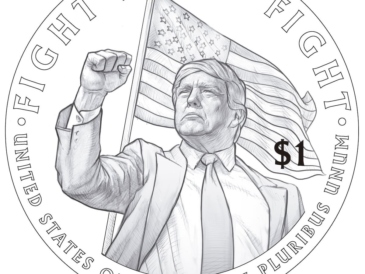 La moneda con la efigie de Donald Trump se topa con una ley de 1866
