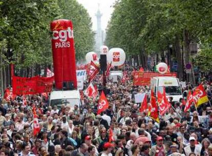 La manifestación principal ha comenzado en la Plaza de la Bastilla de París a las dos y media de la tarde.