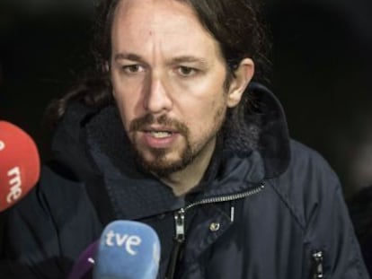 El secretario general de Podemos, Pablo Iglesias, el viernes en Toledo. 