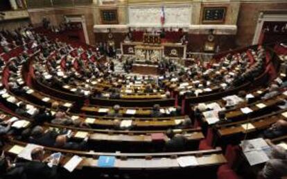 Vista general del pleno de la Asamblea Nacional francesa en París, Francia. EFE/Archivo