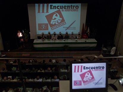 Las agrupaciones locales del PCA se reunieron ayer en Sevilla.