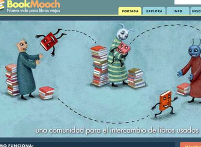 Página de inicio de Bookmooch.