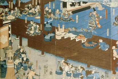 Obra de Utagawa Kuniyoshi (1797-1861) sobre Ashikaga Takauji (1305-1358).