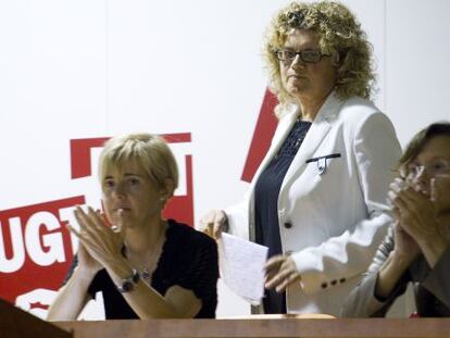 Pia Bosch, Marina Geli y Montserrat Tura, en el acto de la corriente Nou Cicle, el jueves.