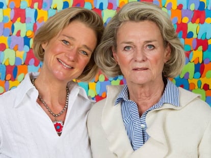 Delphine Boël y Sybille de Selys Longchamps, en Bélgica, en 2012.