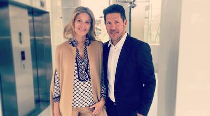 Carla Pereyra y Cholo Simeone.