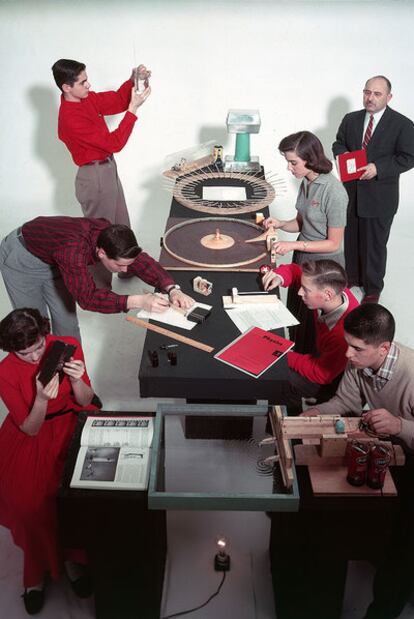 Clase en el Massachusetts Institute of Technology en 1957.