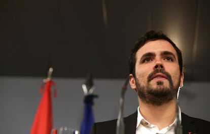 El candidato de IU y Unidad Popular a la Presidencia del Gobierno, Alberto Garzón.