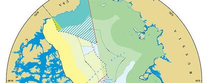 La Universidad de Durham ha delimitado las zonas de influencia sobre el Ártico de los países limítrofes