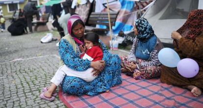 Refugiados sirios en Estambul, el 3 de noviembre.