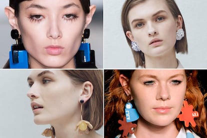 Maxipendientes

Desde Prada hasta Gucci, pasando por Céline, Marni, Armani o Au Jour le Jour, la mayoría de las firmas apuestan por los pendientes XXL. Las formas geométricas, redondas o con motivos florales son las más buscadas.