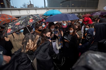 Protesta contra los casos de presunto acoso sexual en Institut del Teatre