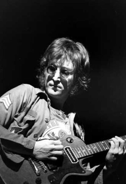 John Lennon, en el Madison Square Garden de Nueva York el 30 de agosto de 1972.