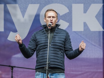 Alexéi Navalni, en una manifestación en 2019.