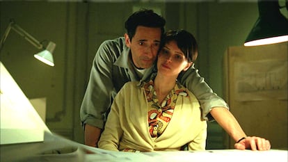 Adrien Brody and Felicity Jones, in an image from Brady Corbet's 'The Brutalist.'