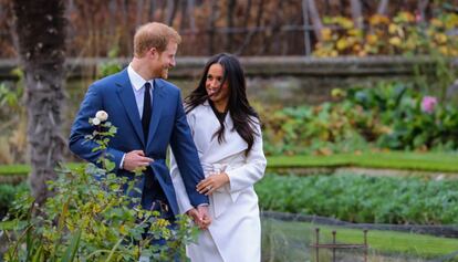 Harry y Meghan el día del anuncio de su compromiso, el 27 de noviembre de 2017.