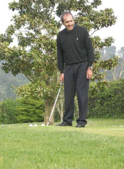 Severiano Ballesteros, el pasado día 17, en el campo de golf de Pedreña.