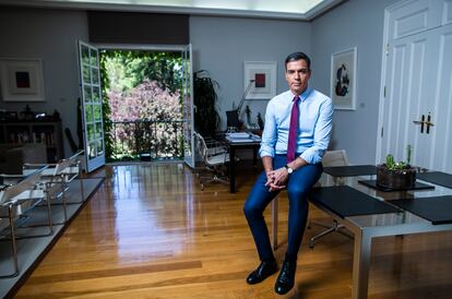 El presidente del Gobierno, Pedro Sánchez, en el Palacio de La Moncloa el 1 de julio.