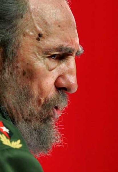Fidel Castro pronuncia un discurso en La Habana en julio.