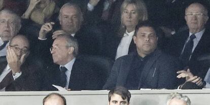 Florentino Pérez, presidente del Real Madrid, junto con el nuevo dueño y presidente del Real Valladolid, Ronaldo Nazario.