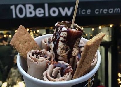 El helado frito de 10Below Ice Cream