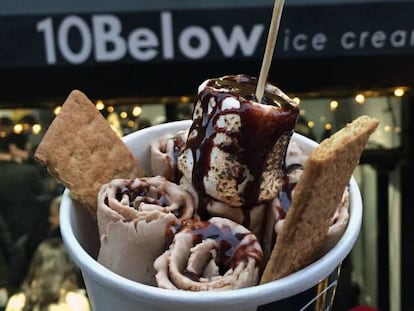 El helado frito de 10Below Ice Cream