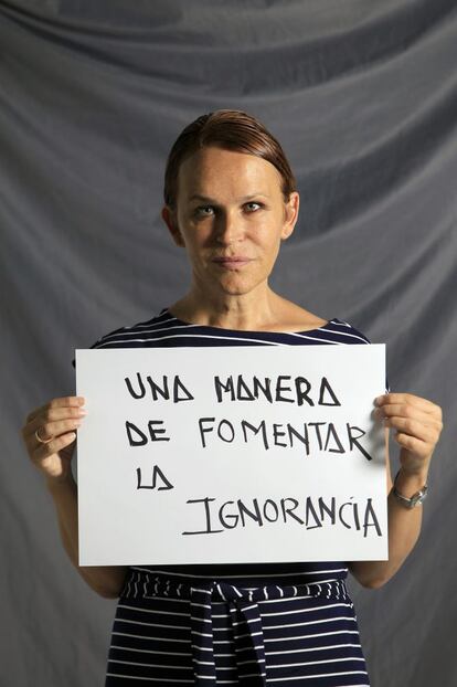 Actriz y empresaria. 51 años. Se siente perjudicada en lo económico y en lo moral. Tenía 15 empleados fijos en 2010. Quedan dos.